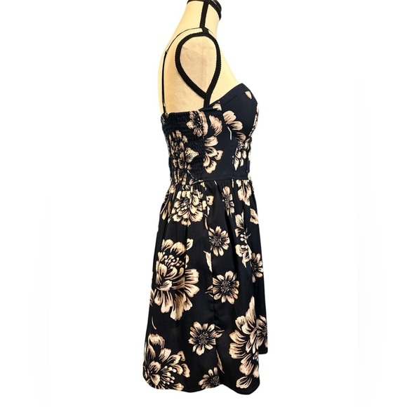 Band of Gypsies Navy and Tan Spaghetti Strap Mini Dress - Picture 5 of 7